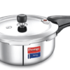 Prestige Svachh Triply Outer Lid Pressure Cooker with Unique Deep Lid, 3.5 Litre, Silver, Stainless Steel, Aluminium